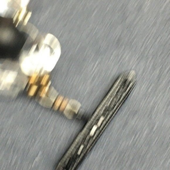 Black Toggle Closure Bracelet As Is Clear Gold Seed Bead Retro BoHo - Picture 4 of 8